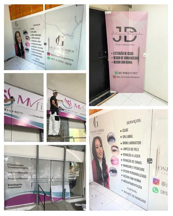 Plotagem em portas de. Vidros e. Madeira  - Foto 2