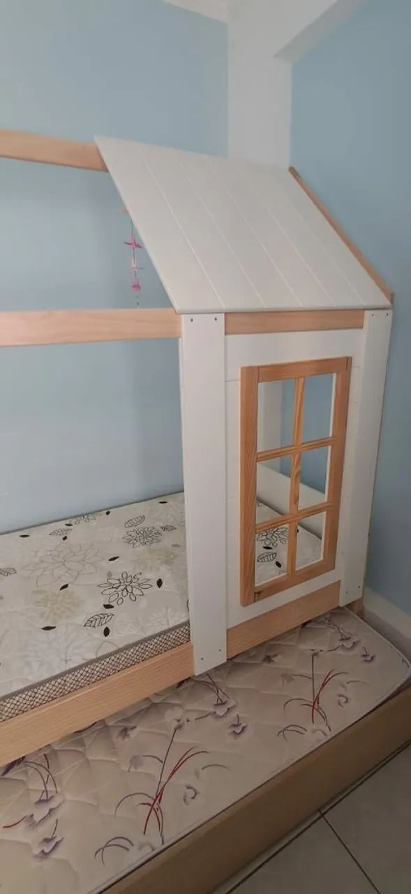 Cama casinha com cama auxiliar64673481670147123