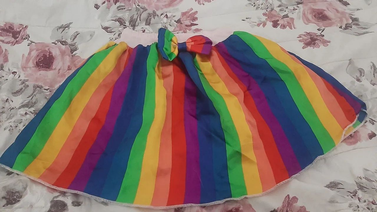 Saia colorida infantil