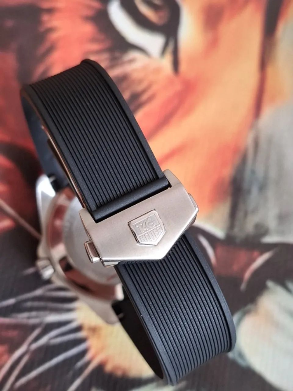Relógio TAG HEUER AQUARECER AUTOMÁTICO PULSEIRA DE BORRACHA  - Foto 5