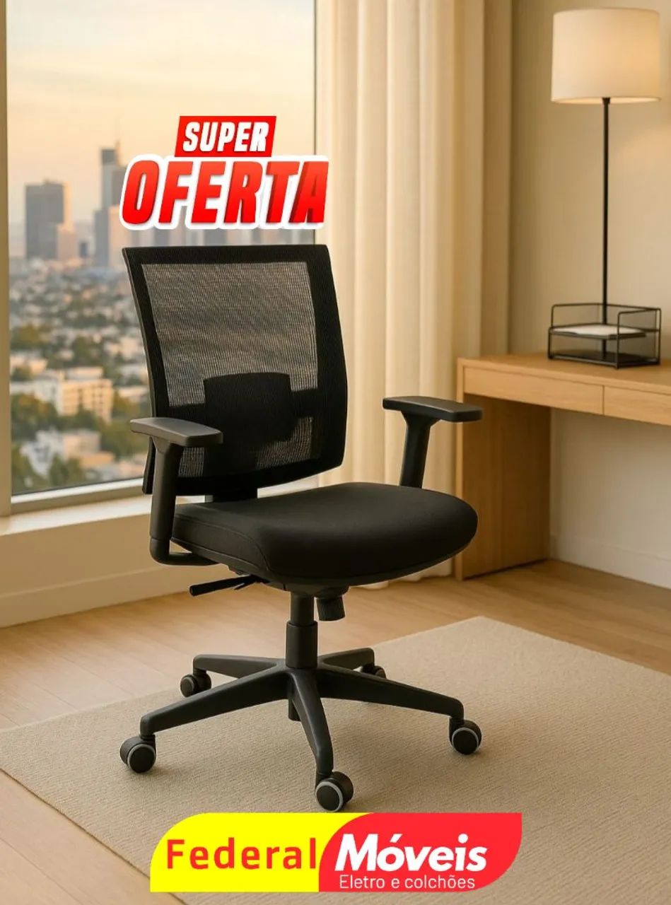 Cadeira Executiva Black System - Estilo profissional, conforto e excelente durabilidade!