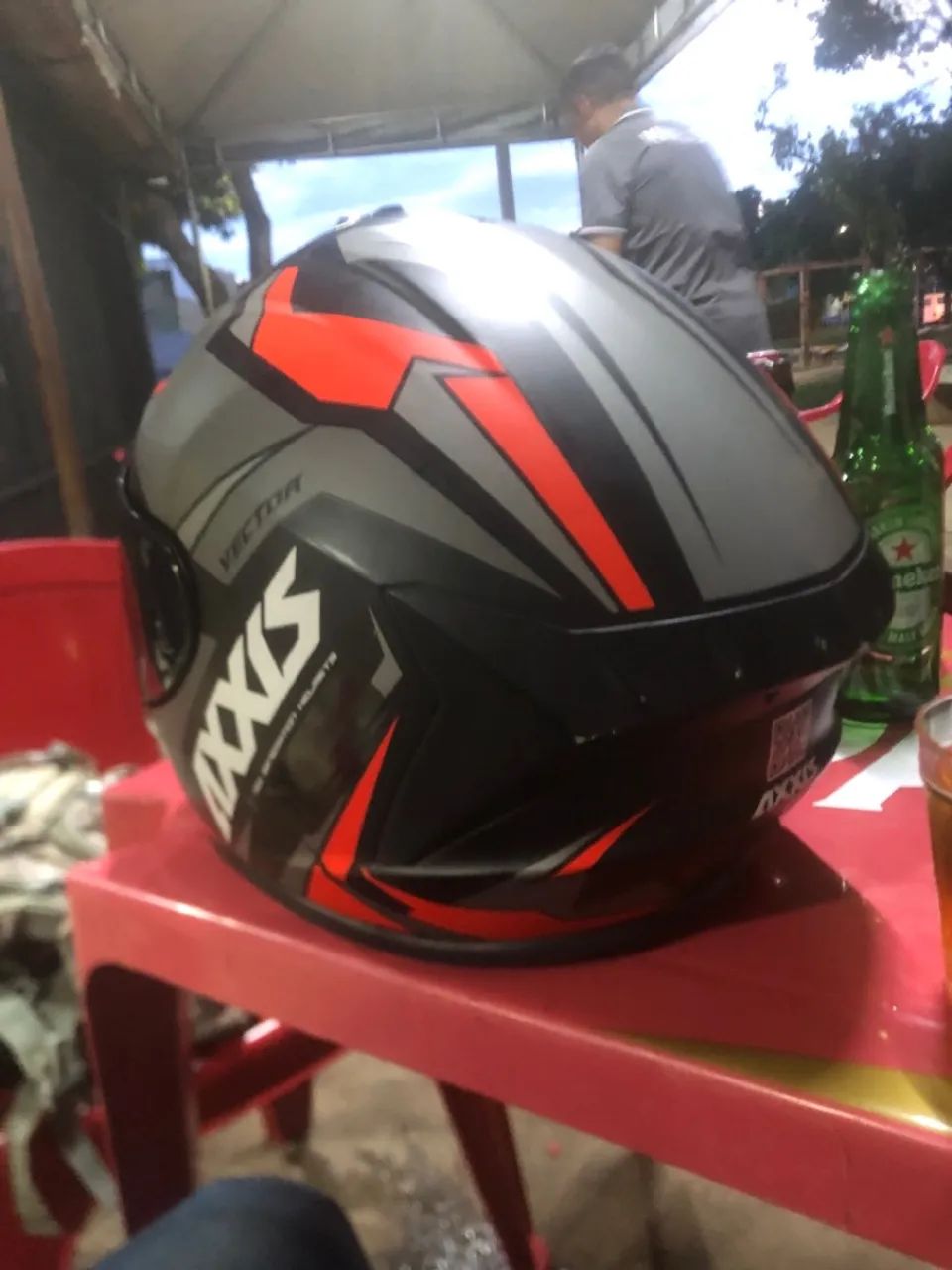 Capacete Axxis com viseira fumê - Foto 3