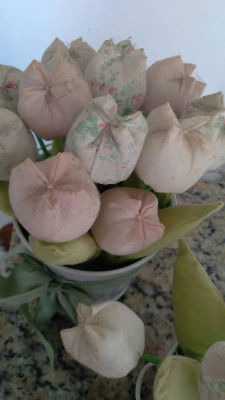 Flores de tecido para decoração - Foto 2