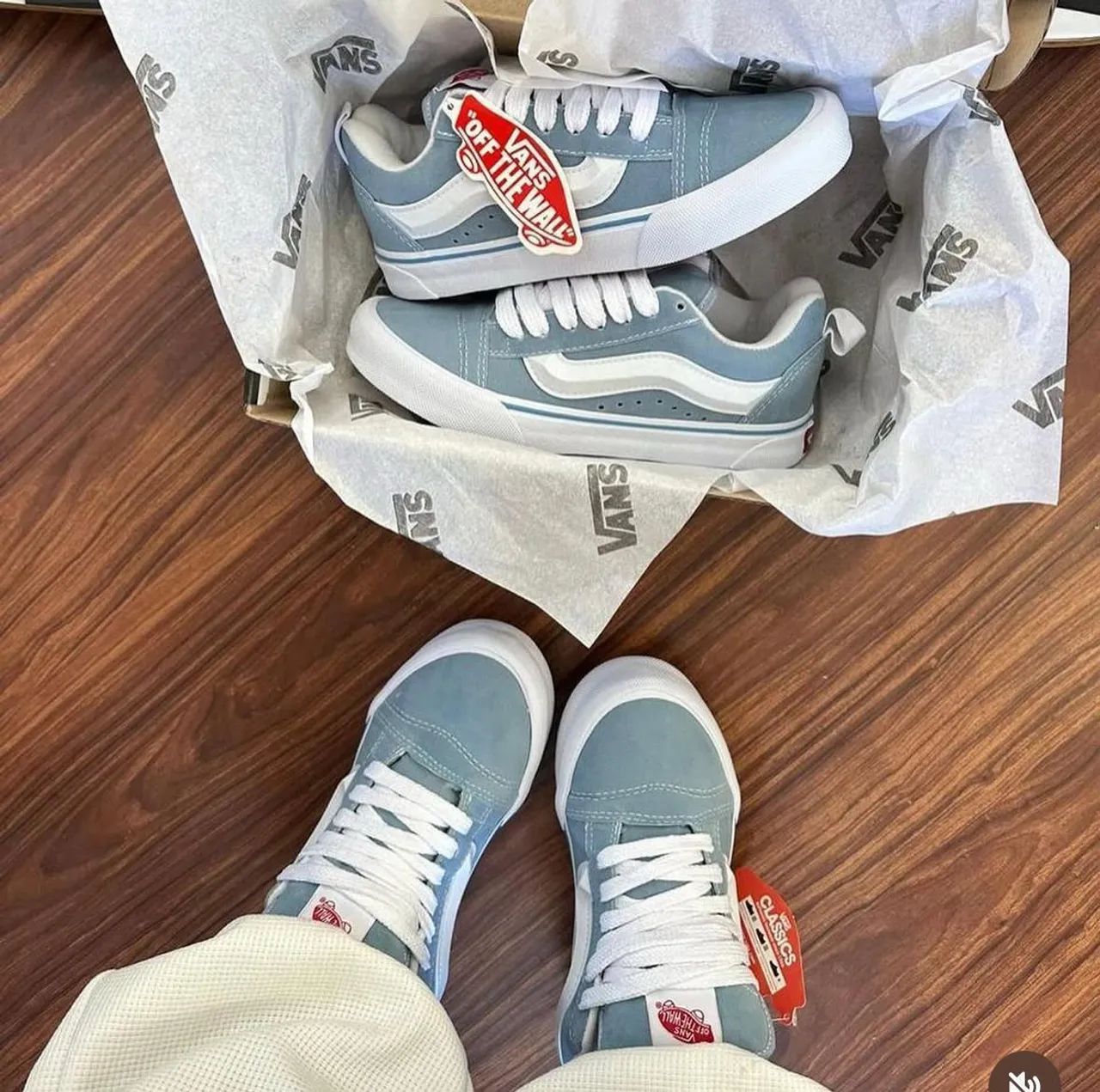 Tênis Vans Old Skool Azul e Branco - Original - Foto 3