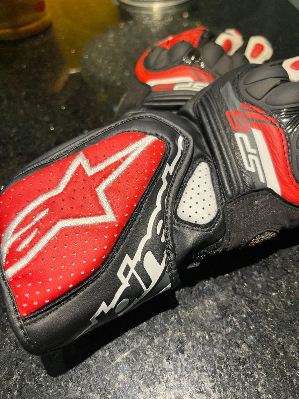 Luva Alpinestars Couro Sp-8 V3 - Foto 3