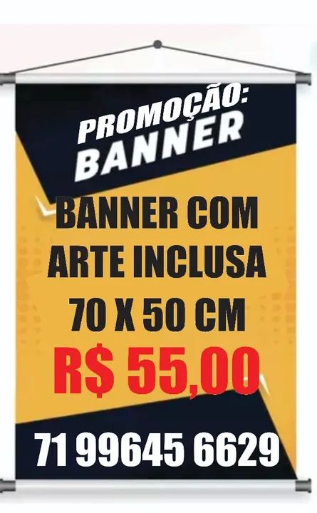 Faço arte para banner de qualidade e qualquer tamanho