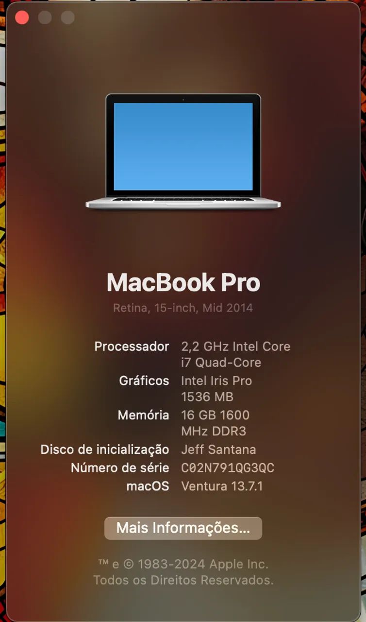 Troco por Câmera - MacBook Pro 15.4" core I7, 16gb ram, ssd 256 + super driver apple + cab - Foto 4