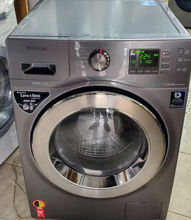 LAVA e SECA, Samsung 10.1kg Inox Grafite Com Garantia Instalamos e Entregamos* Grátis  - Foto 2