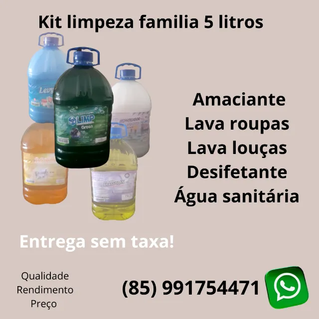KIT LIMPEZA FAMILIA (FRETE GRÁTIS)