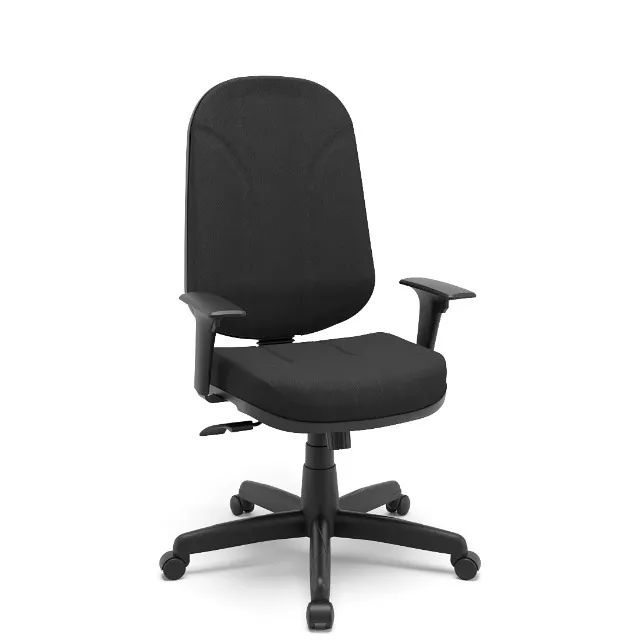 cadeira giratoria operativa presidente acabamento preto mec relax rpa braço