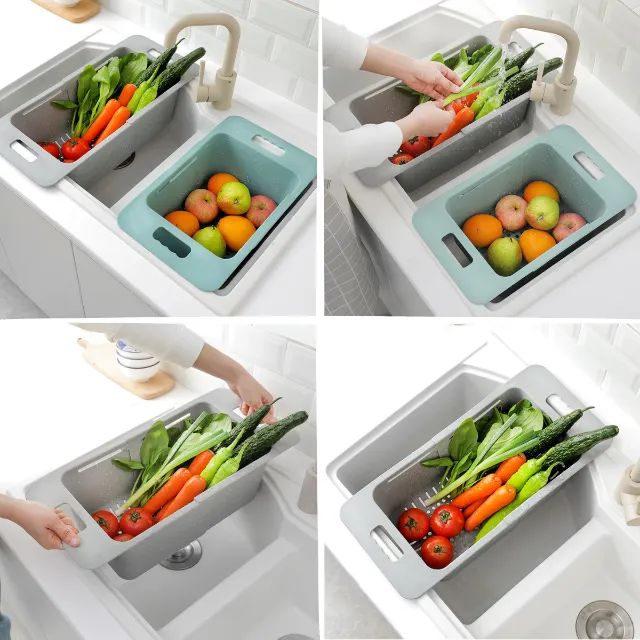 _Escorredor de Pia Ajustável Retrátil com Alça - Praticidade e Organização_ - Foto 6