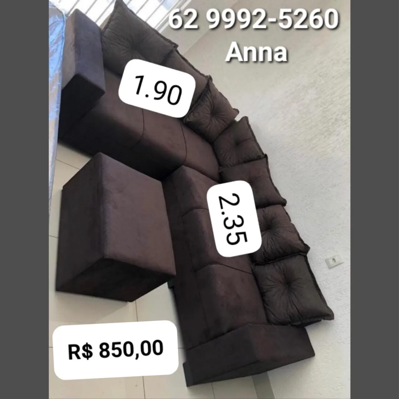 Sofá de canto marrom ((//))?