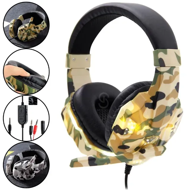 Headset Gamer B-MAX Camuflado para jogos