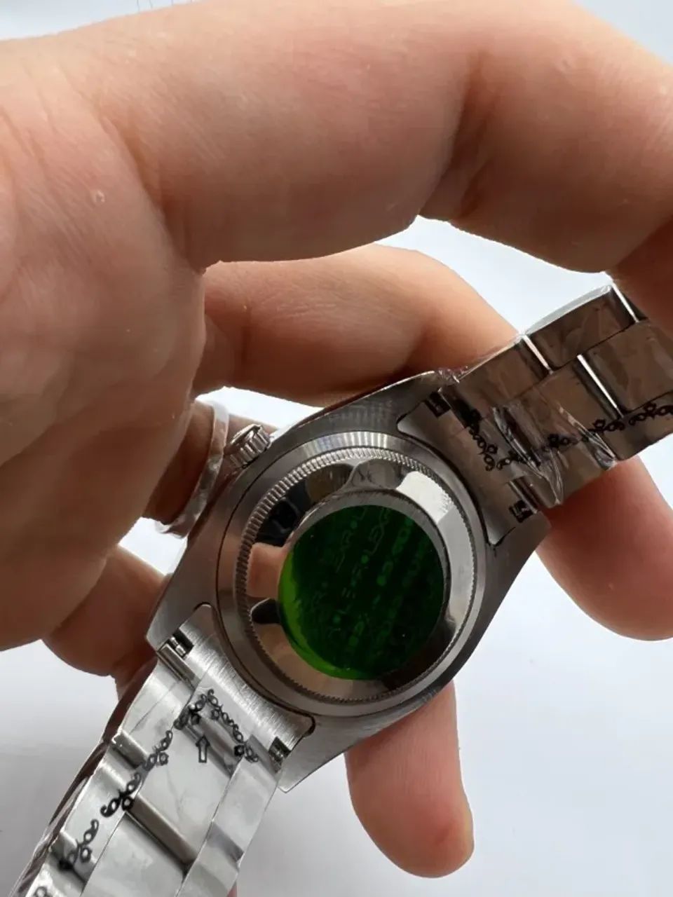Relógio ROLEX AUTOMÁTICO  - MODELO OYSTER PERPETUAL FUNDO VERDE  - Foto 3