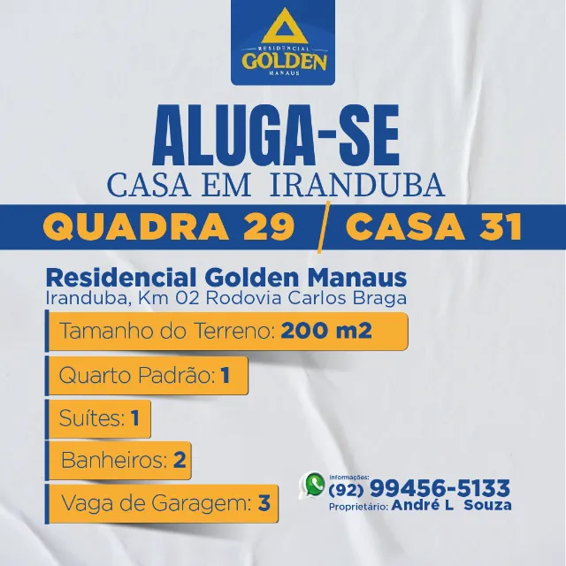 Casa para alugar em Iranduba  