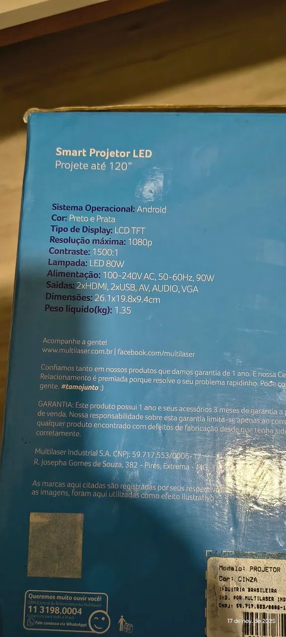 Projetor Multilaser PT001 sem o controle remoto  - Foto 6