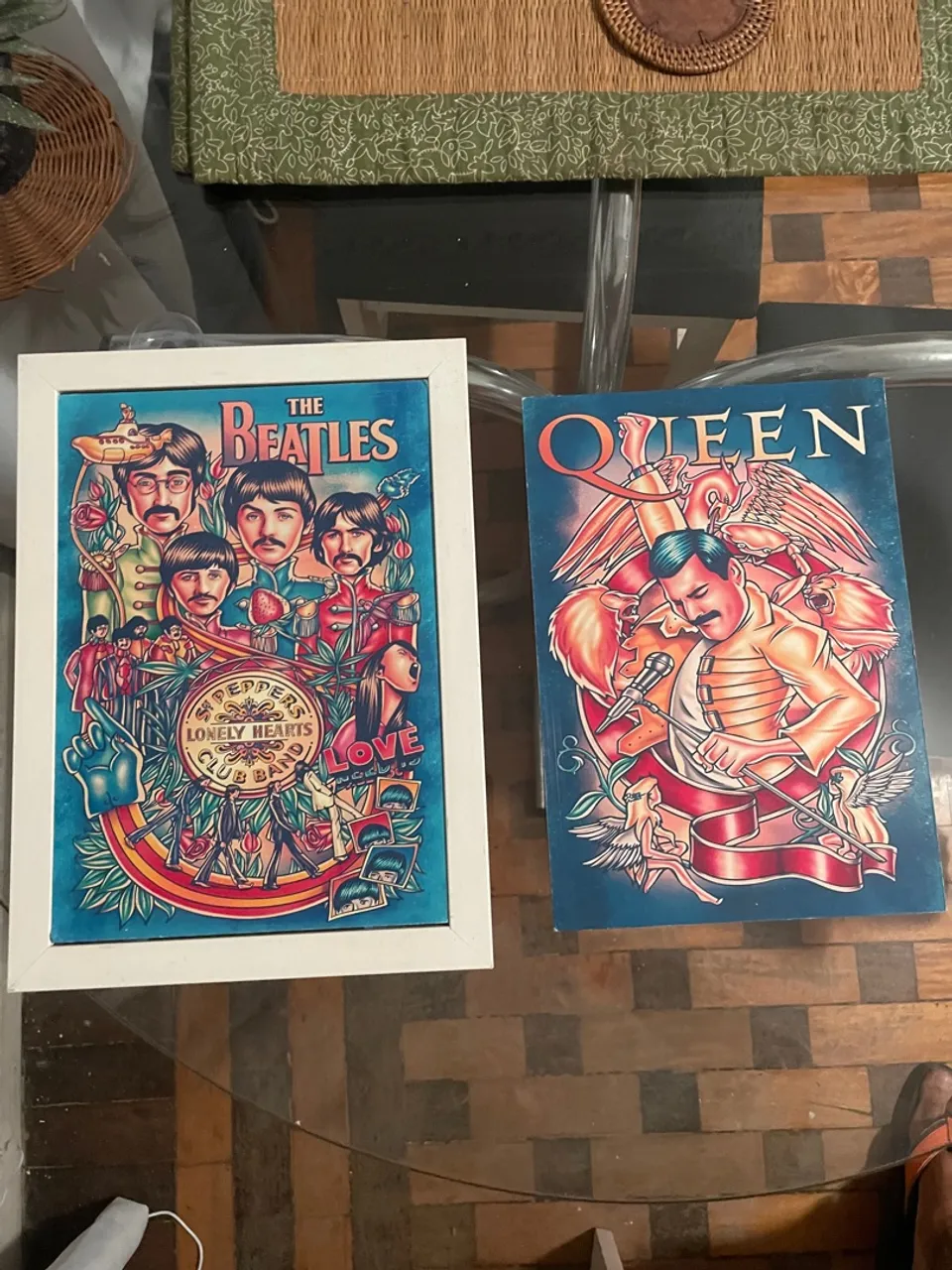 Quatro Beatles e Quadro Queen