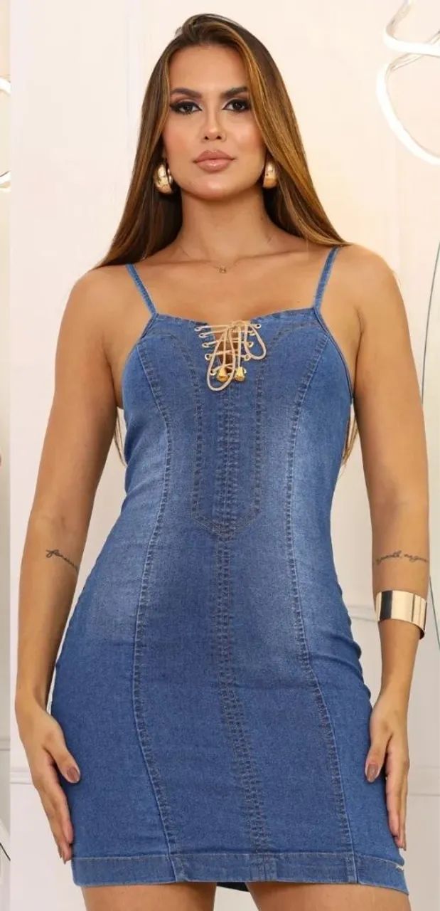 Vestido Jeans R$ 60 com Brinde