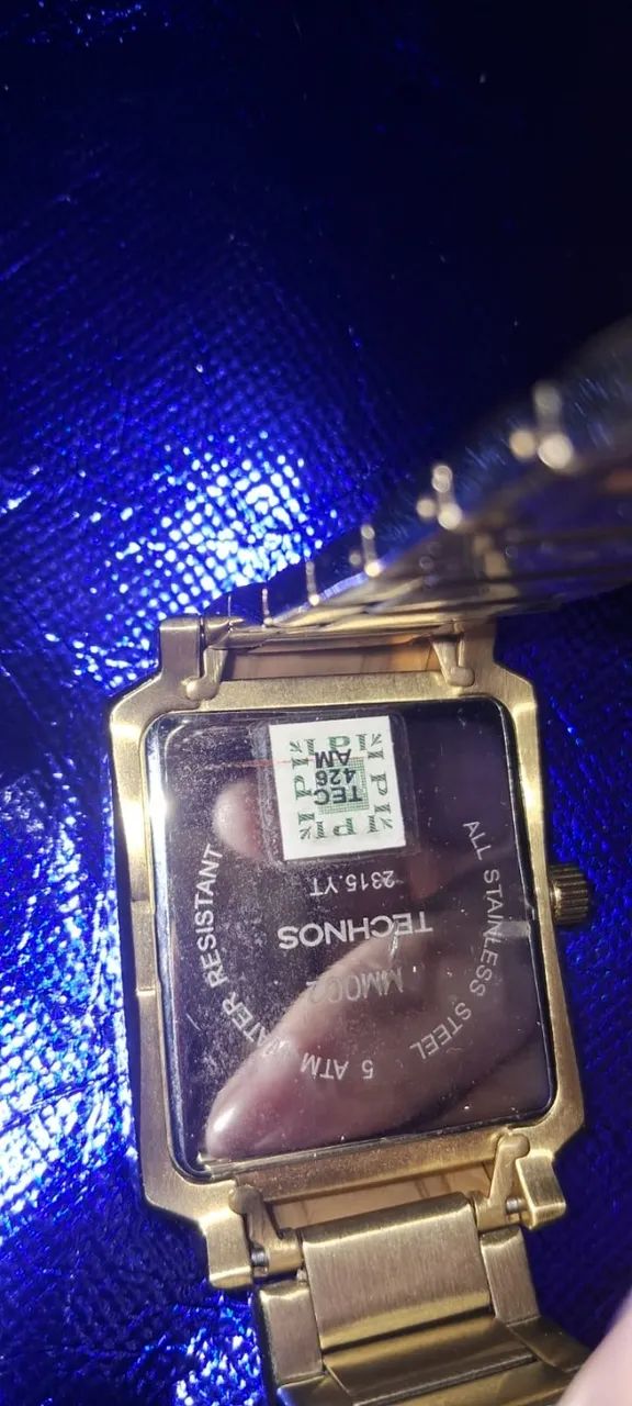 Relógio Technos Dourado Quadrado 2315YT - Barato - Foto 2