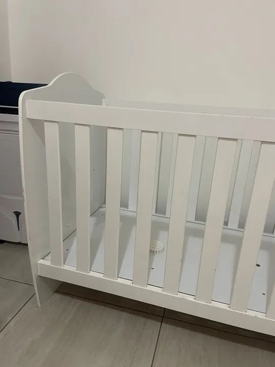 Berço de madeira branco - Foto 2