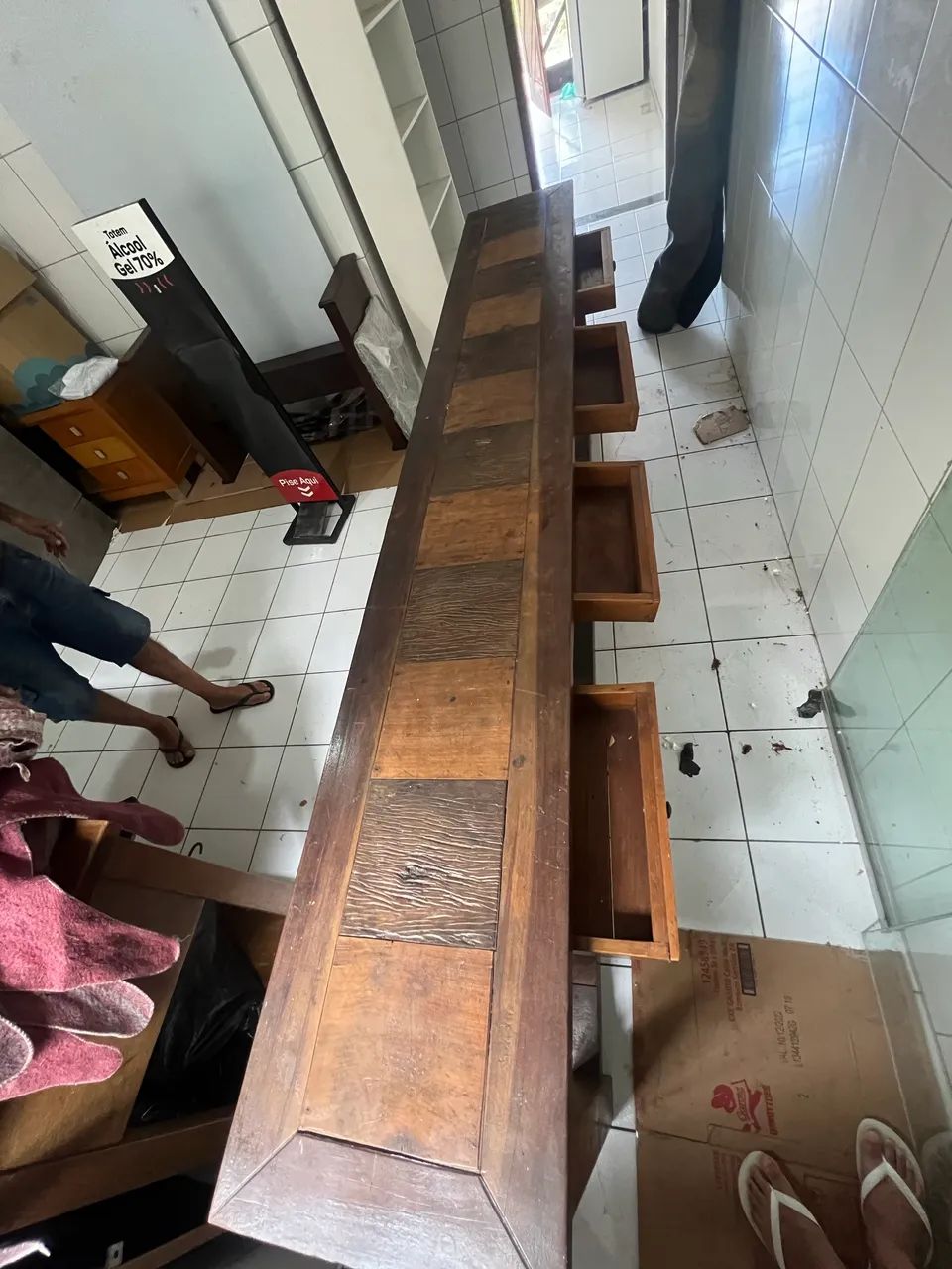 Solid wood counter - 2.80m64374973729793122