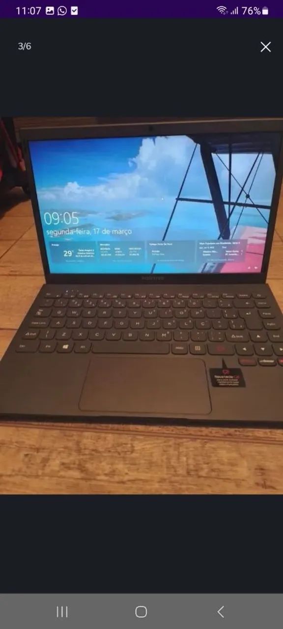 Notebook Positivo  com problema na imagem fica piscando - Foto 2