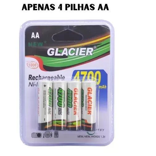 Pilhas AA  Recarregável 4700mAh - 4 unds - Foto 2