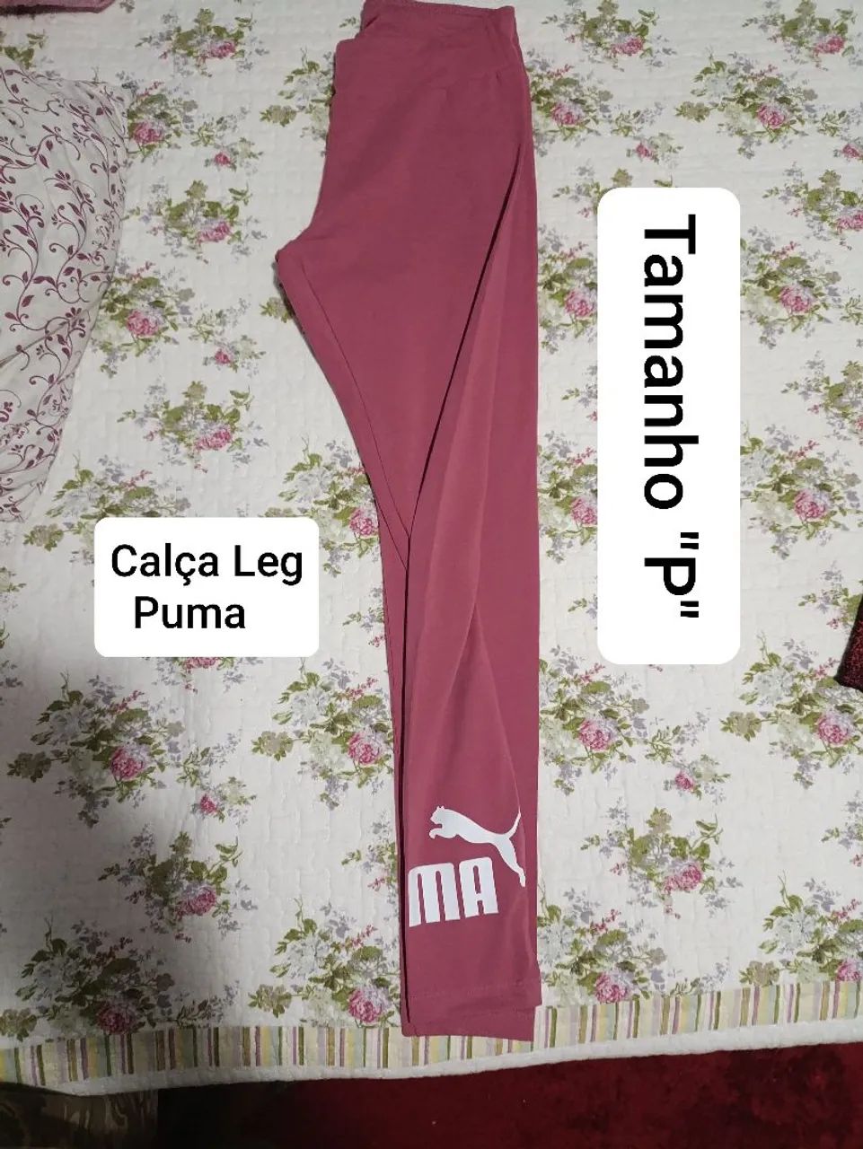 Calça Legging Puma Rosa Tamanho P