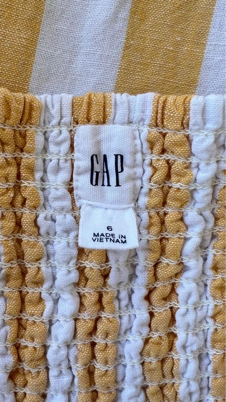 Vestido Listrado Amarelo e Branco - Foto 3