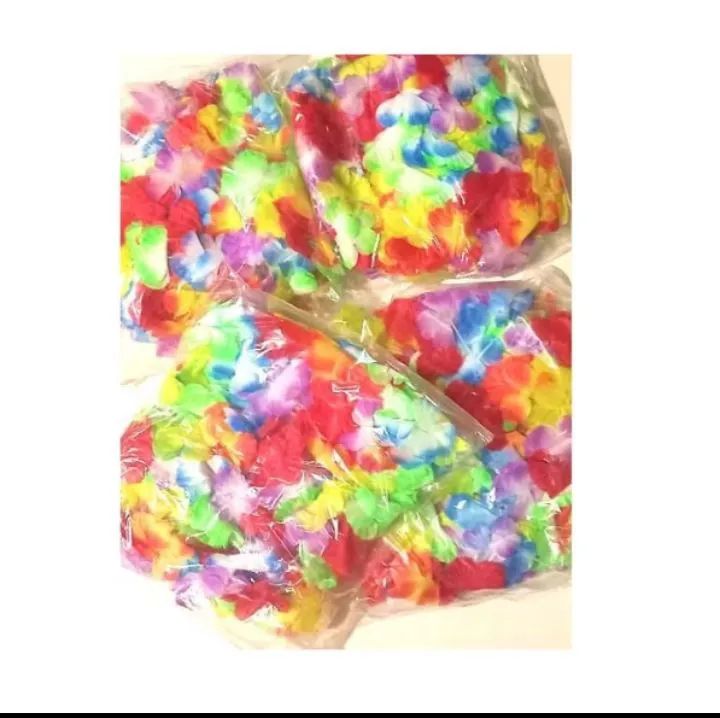 Kit com 12 colares de flores coloridos. - Foto 3