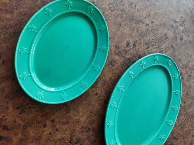 conjunto de duas travessas Palm Beach. estilo Porto Brasil / cerâmica feldspática  - Foto 2