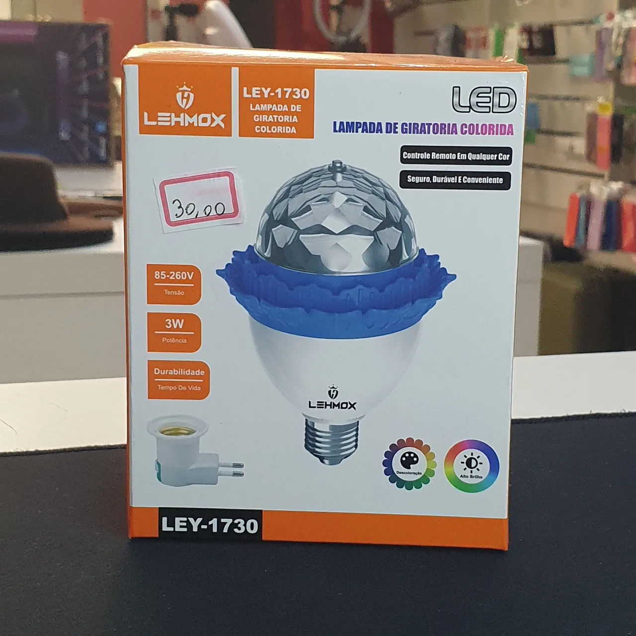 Lâmpada de Giratória Colorida LED Lehox LEY-1730