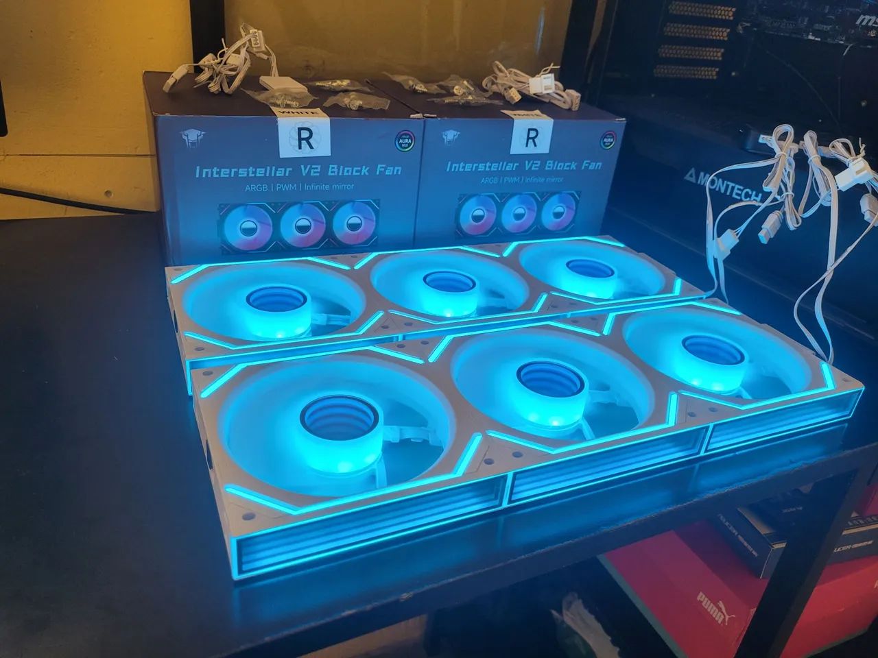 KIT C/6  FANS UNI FAN JUNGLE LEOPARD INTERSTELLAR V2 ARGB - PWM BRANCAS ( REVERSAS) - Foto 2