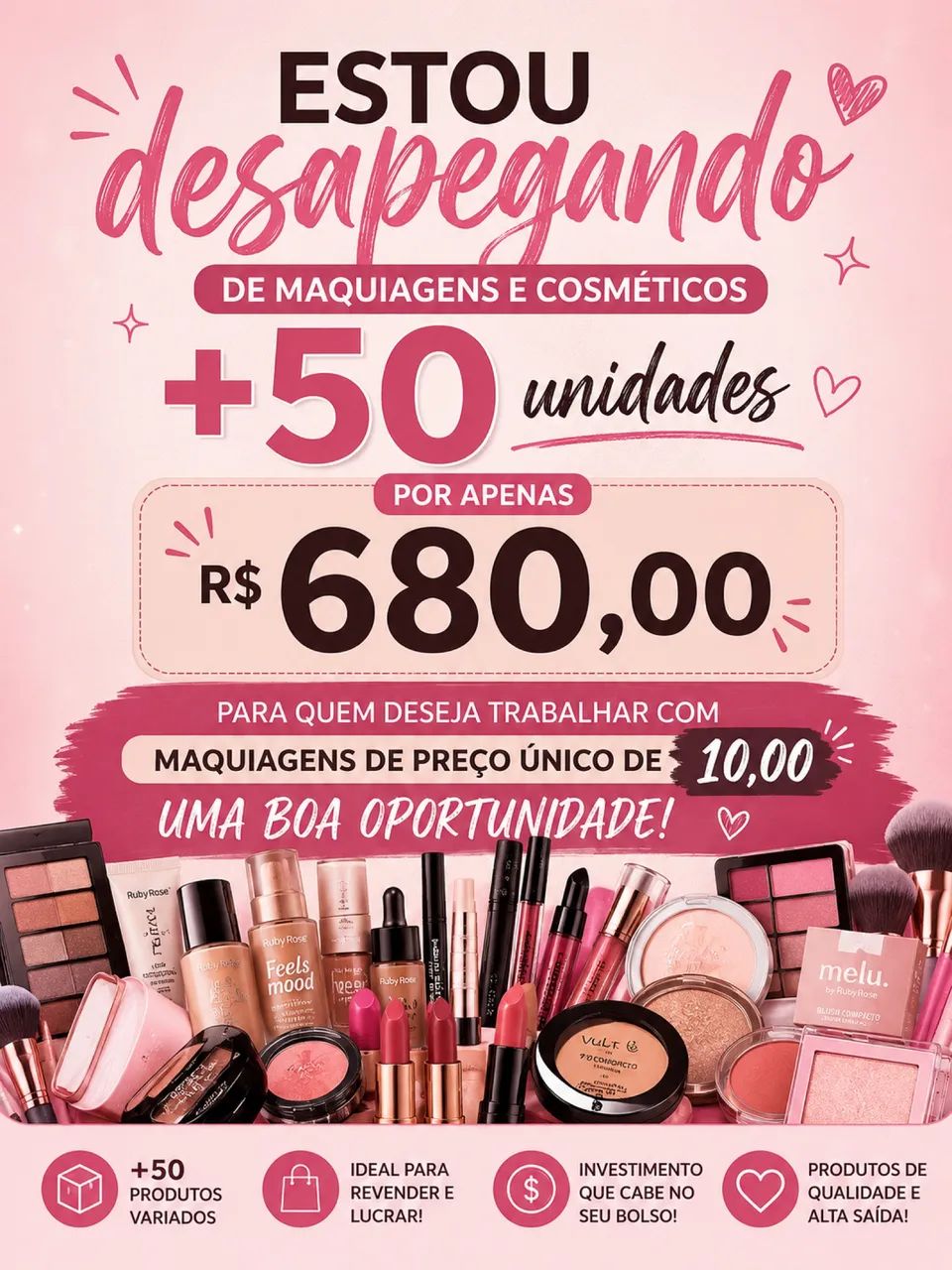 DESAPEGO DE MAQUIAGENS E COSMÉTICOS! 