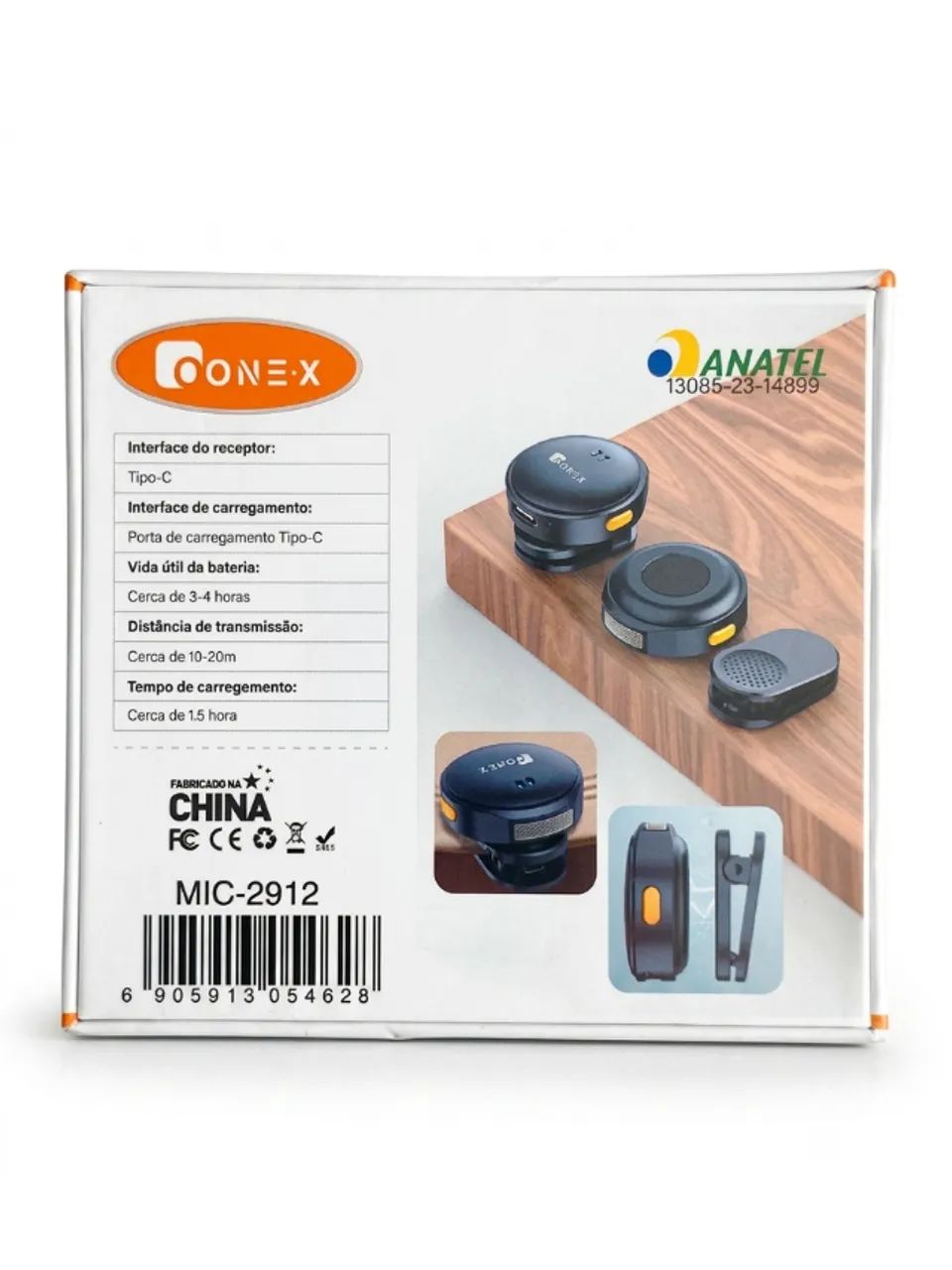 Microfone LAPELA Sem Fio MIC-2912 USB-C para Celular - Foto 4