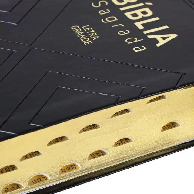 Bíblia Sagrada NAA Letra Grande Nova Almeida Atualizada - Preta -Capa Com detalhes Entrega - Foto 2