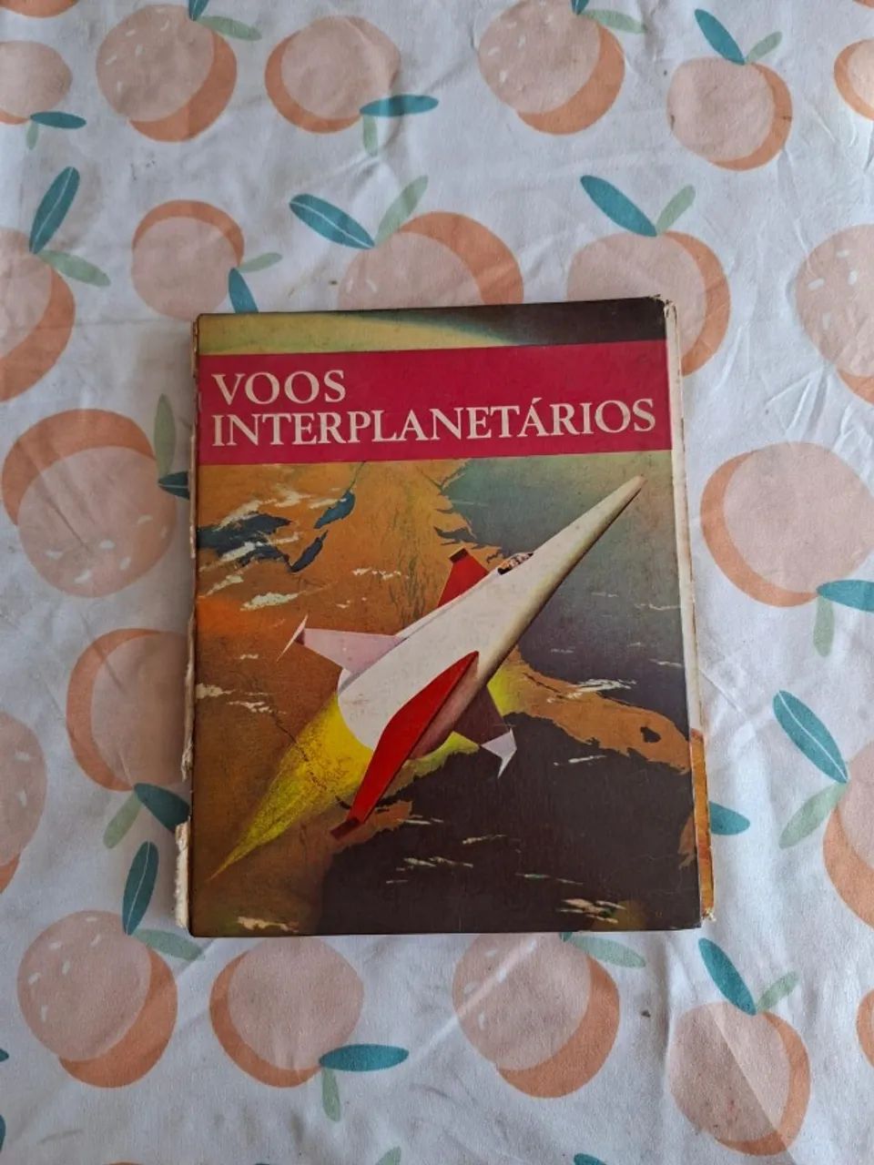 Livro antigo com dedicatória Voos interplanetários 