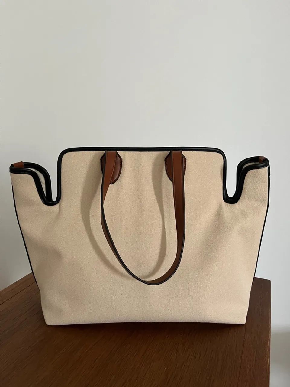 Bolsa Capodarte. Lona e couro. - Foto 2