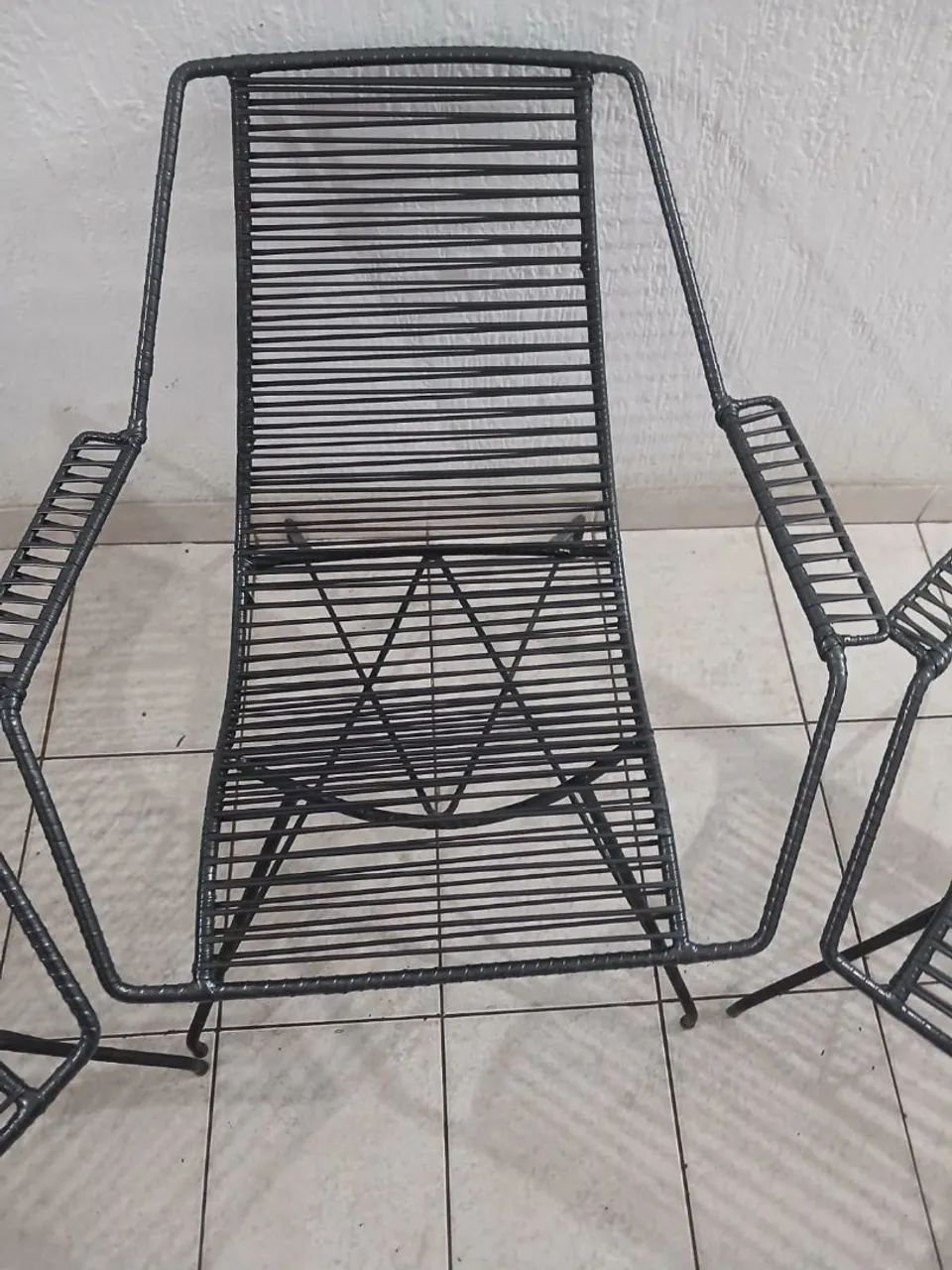 Cadeiras de ferro e nylon - R$100,00 cada - Foto 3