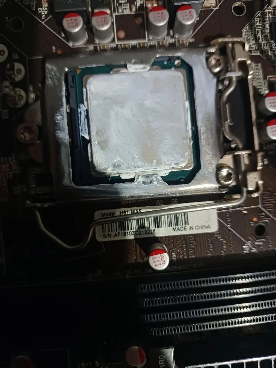 Placa mãe IH61-MA5 + processador Intel core3 + Air cooler Intel. - Foto 3