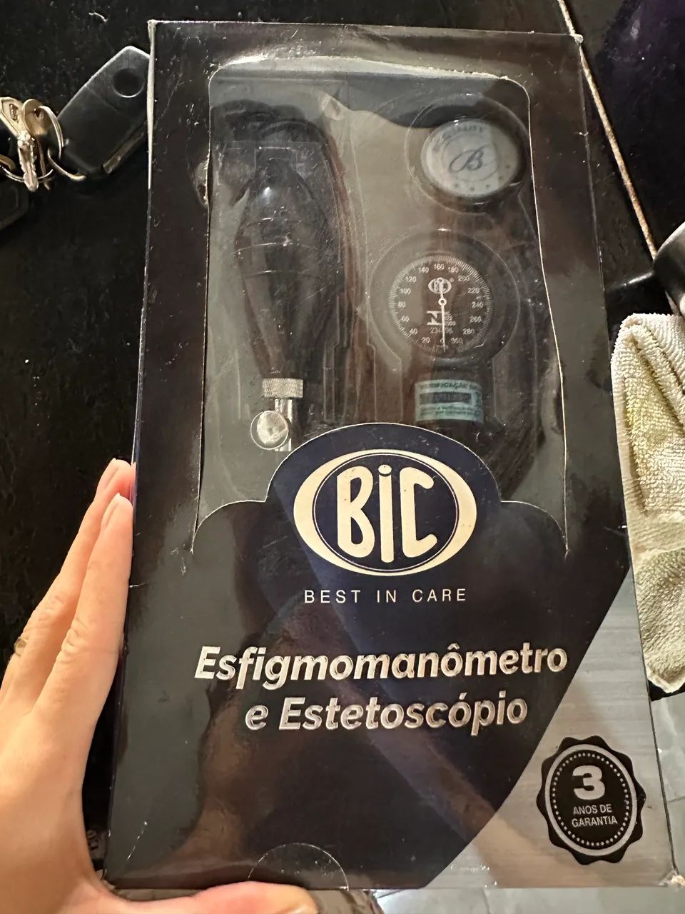 Kit de estetoscópio e esfigmomanômetro 
