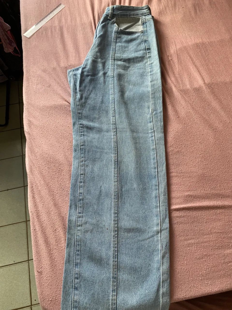Wide leg jeans tamanho 40 - Foto 3