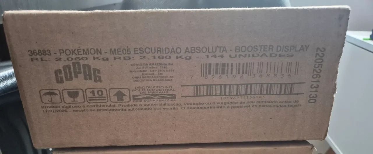 Caixa fechada Booster Box Escuridão Absoluta Pokemon
