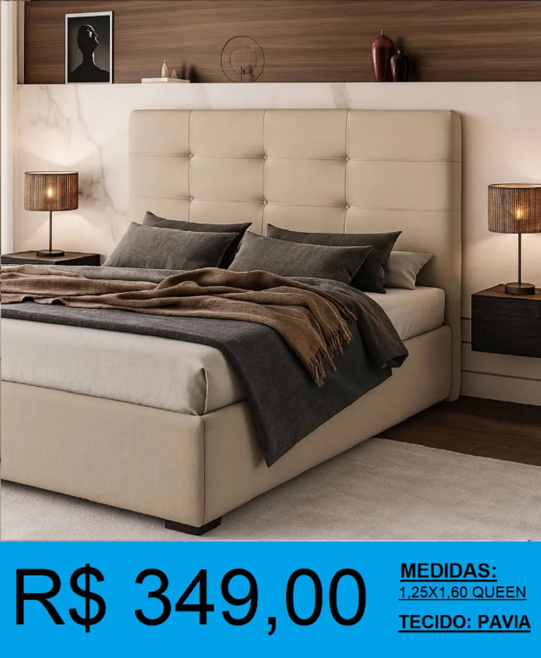 Cabeceira em promoção Queen Size - Entrega GRATIS