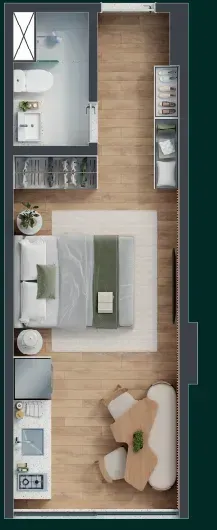 PLANTA 23m²