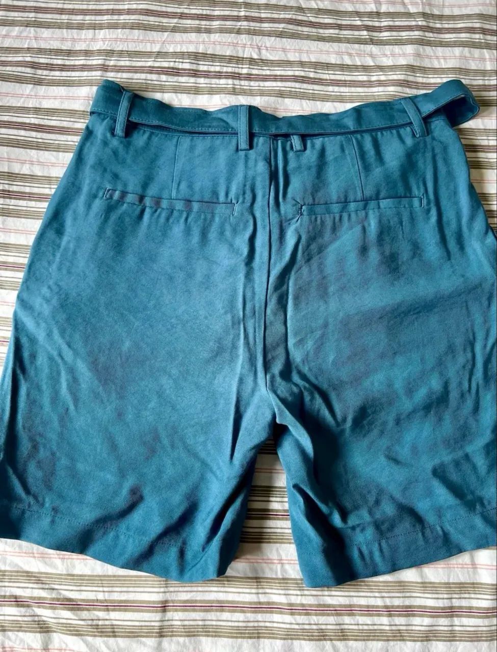 Bermuda Masculina Zara 38 Azul - Foto 2