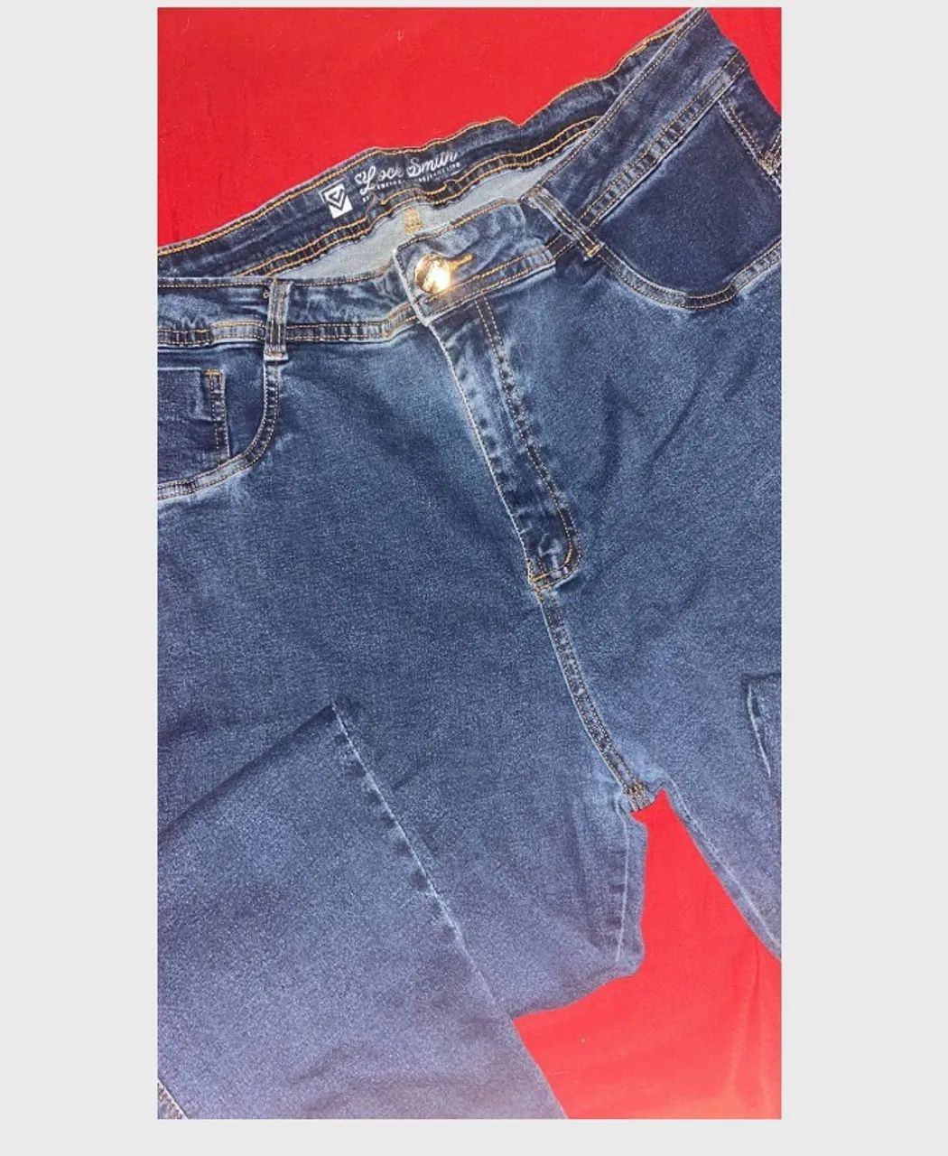 Calça jeans com cinta  - Foto 4