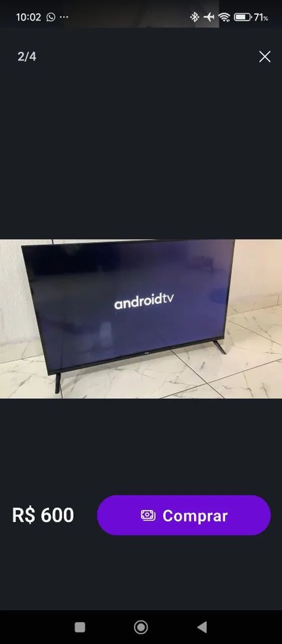 Smartv Tcl Android 32 Polegadas  - Foto 3