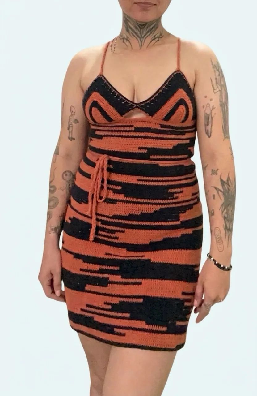 Vestido de crochê 