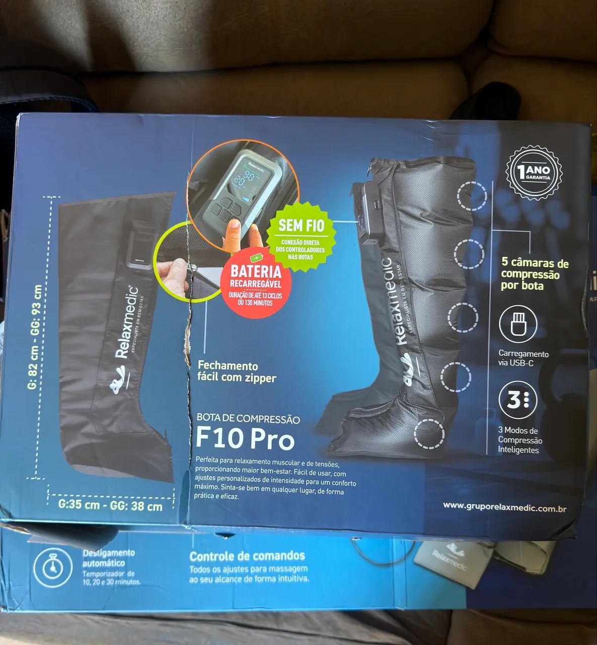 Bota de Compressão Pneumática F10 Pro  - Foto 3